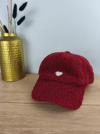 Casquette sherpa rouge