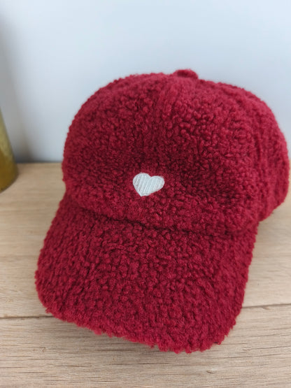 Casquette sherpa rouge