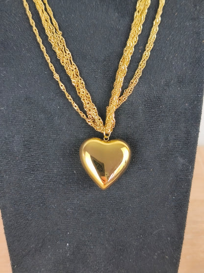 Collier "Cœur doré"