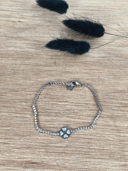 Bracelet trèfle étincelant