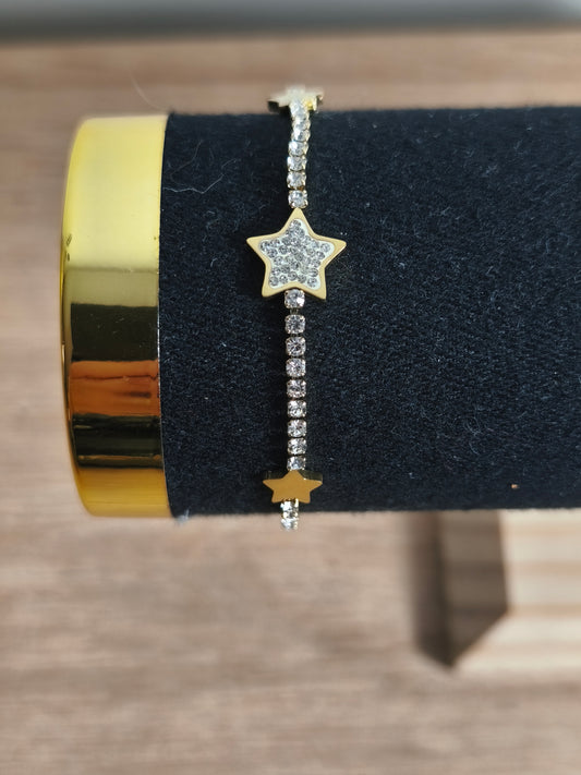 Bracelet étoile dorée