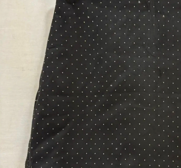 Veste noire à strass argentés