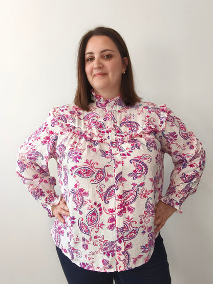 Blouse à motif cachemire