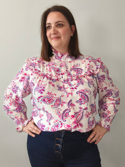 Blouse à motif cachemire