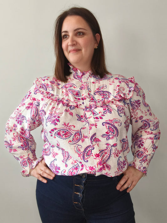 Blouse à motif cachemire