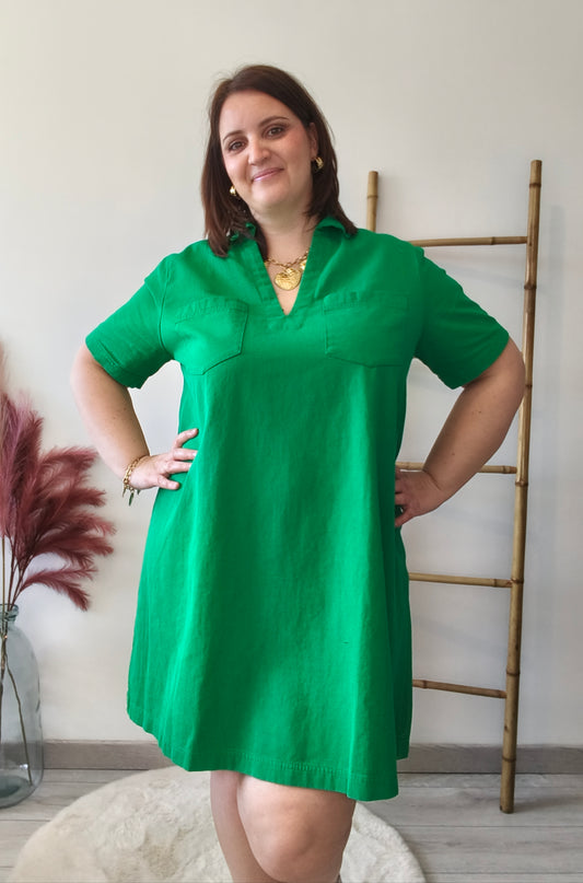 Robe courte verte