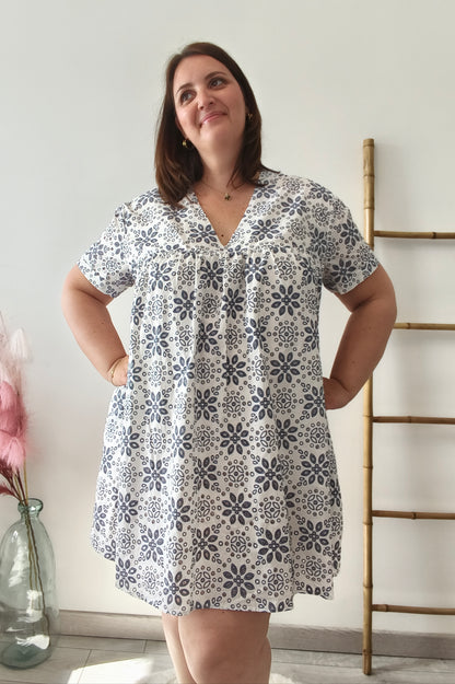 Robe courte avec short intégré