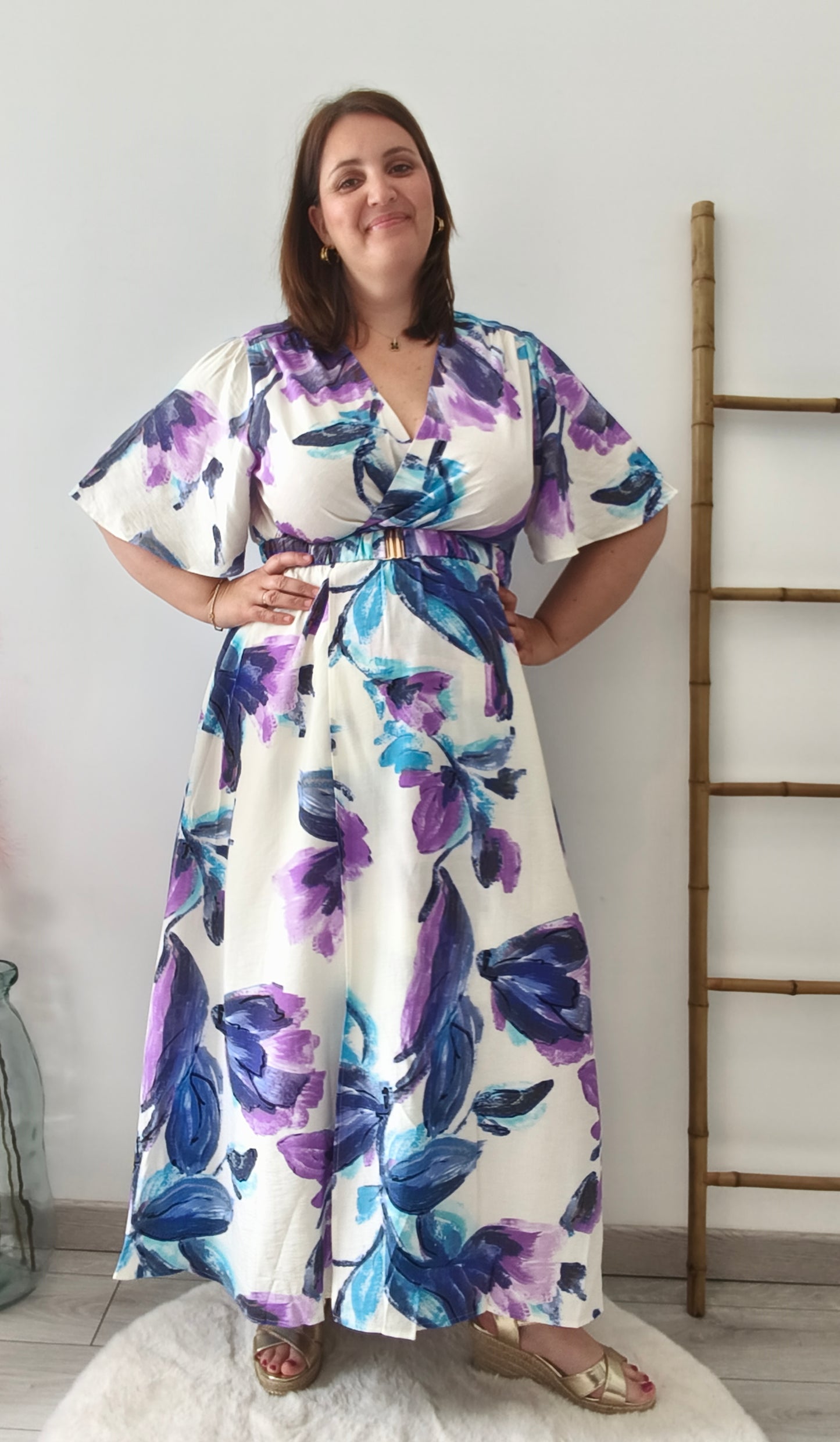 Robe longue fleurie