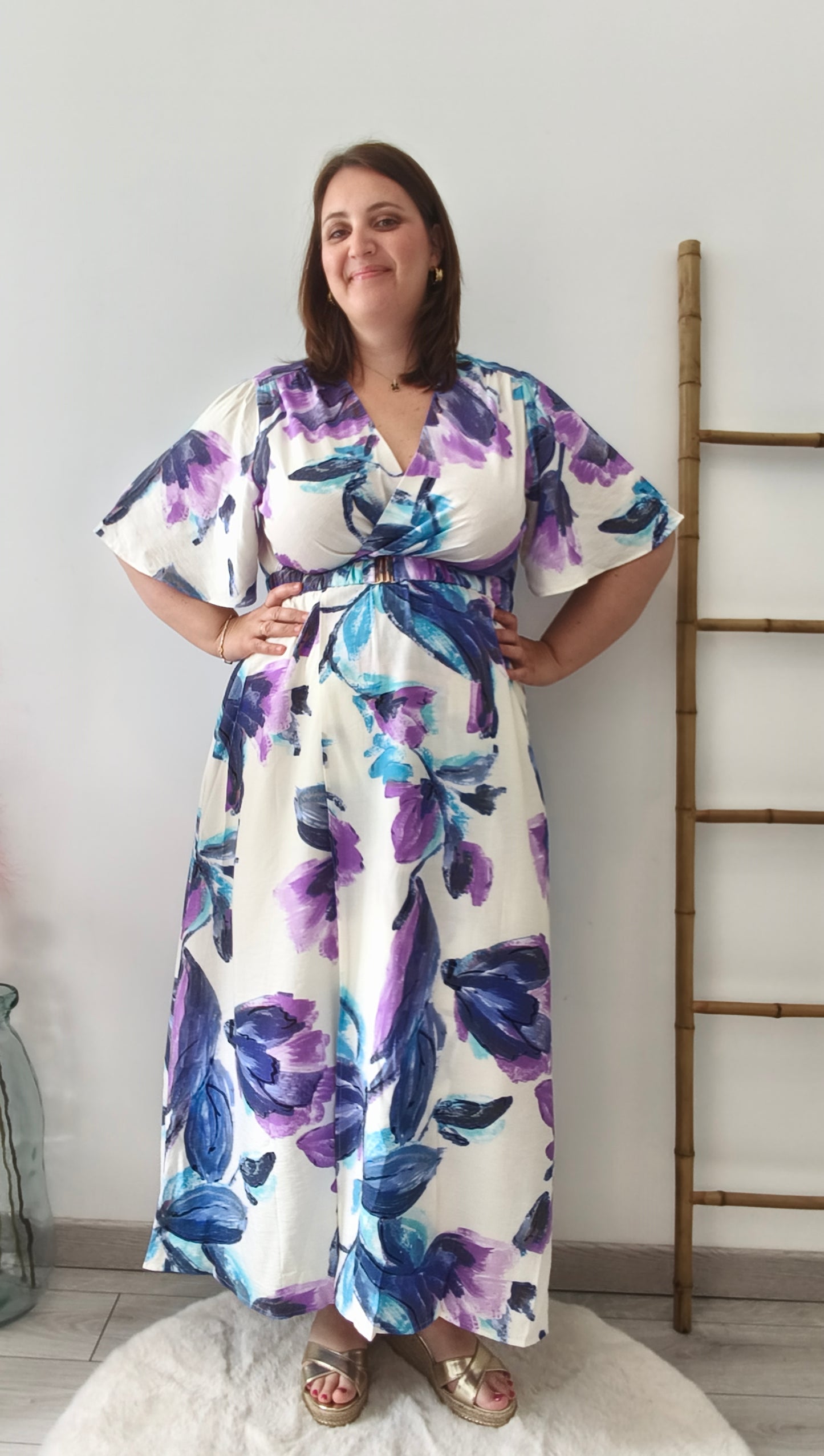 Robe longue fleurie