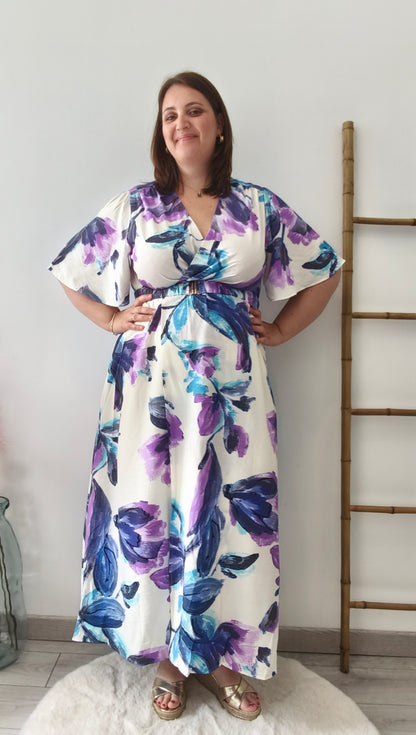 Robe longue fleurie
