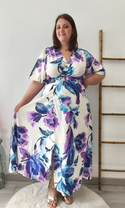 Robe longue fleurie