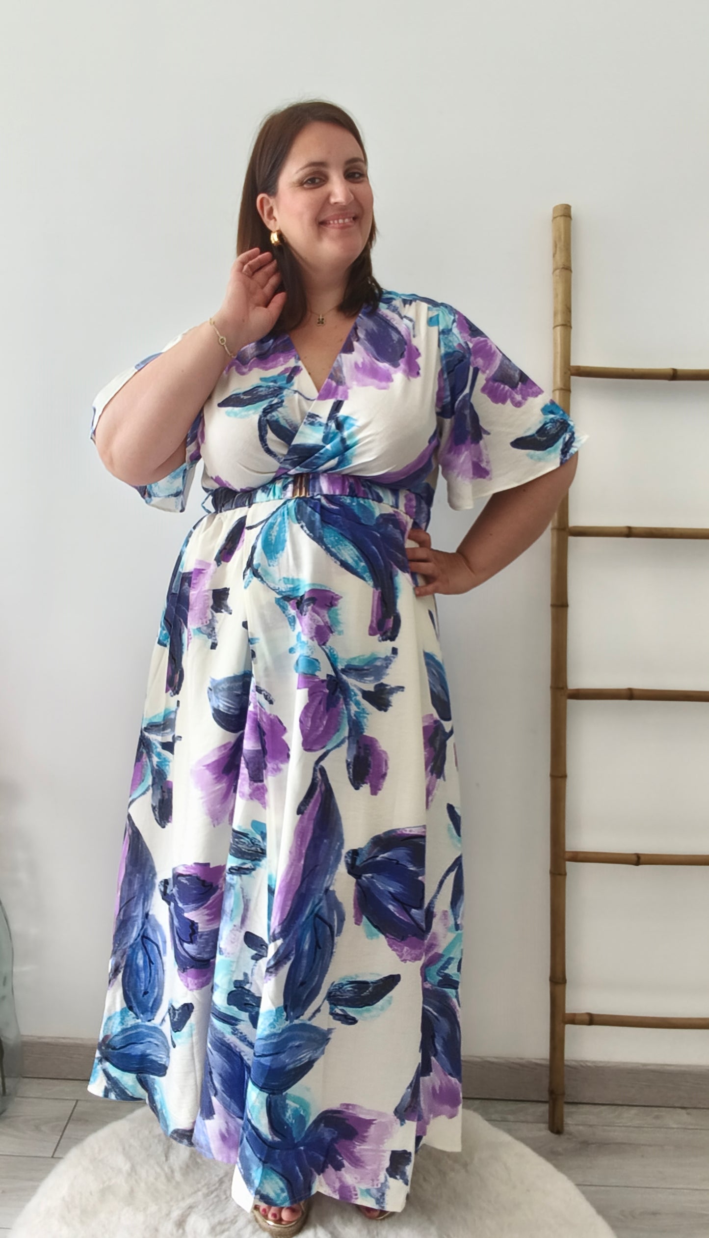 Robe longue fleurie
