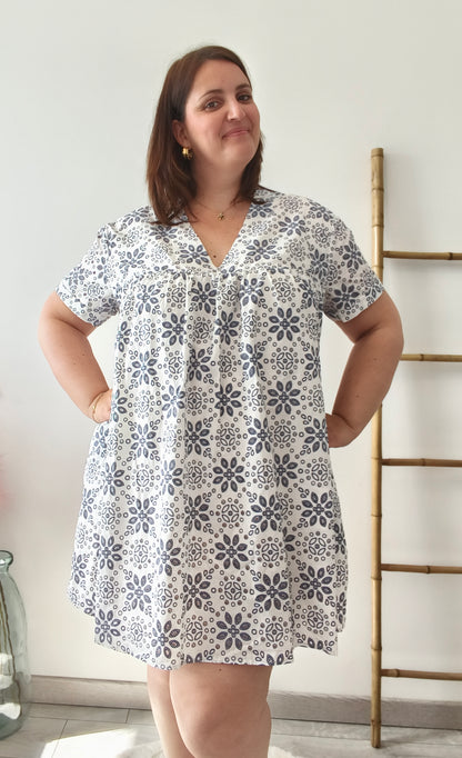 Robe courte avec short intégré
