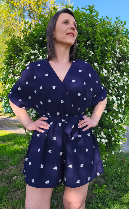 Combishort bleu marine