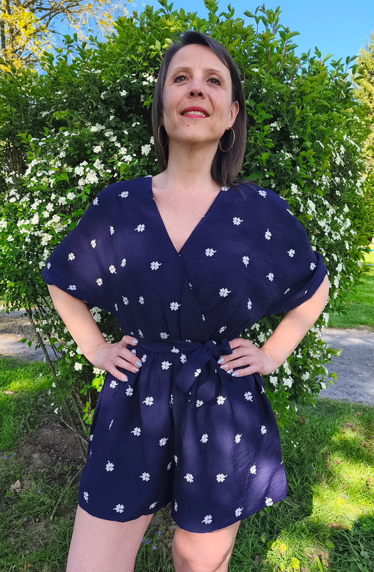 Combishort bleu marine