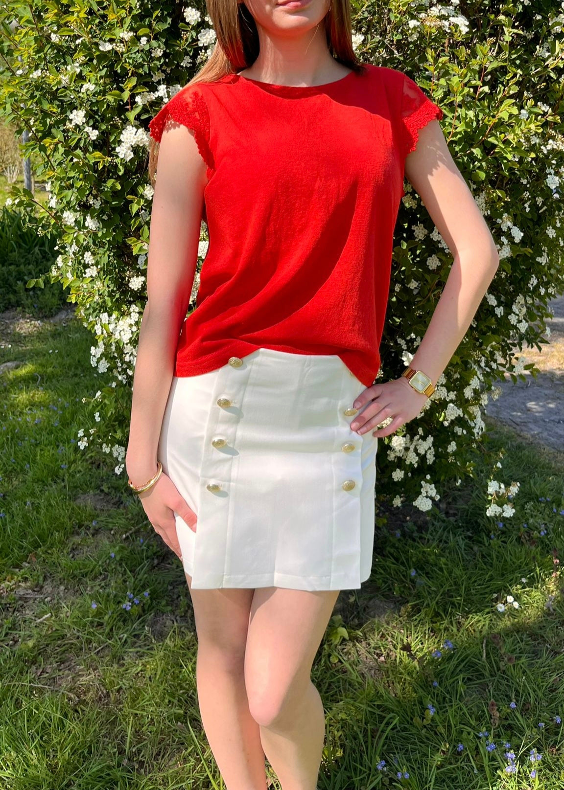 Jupe-short blanche
