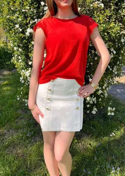 Jupe-short blanche