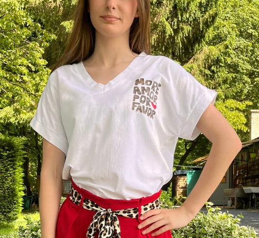 T-shirt MORE AMOR POR FAVOR