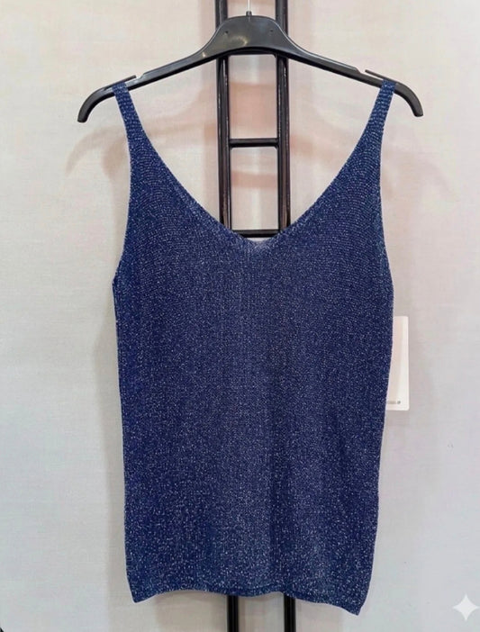 Top lurex bleu nuit