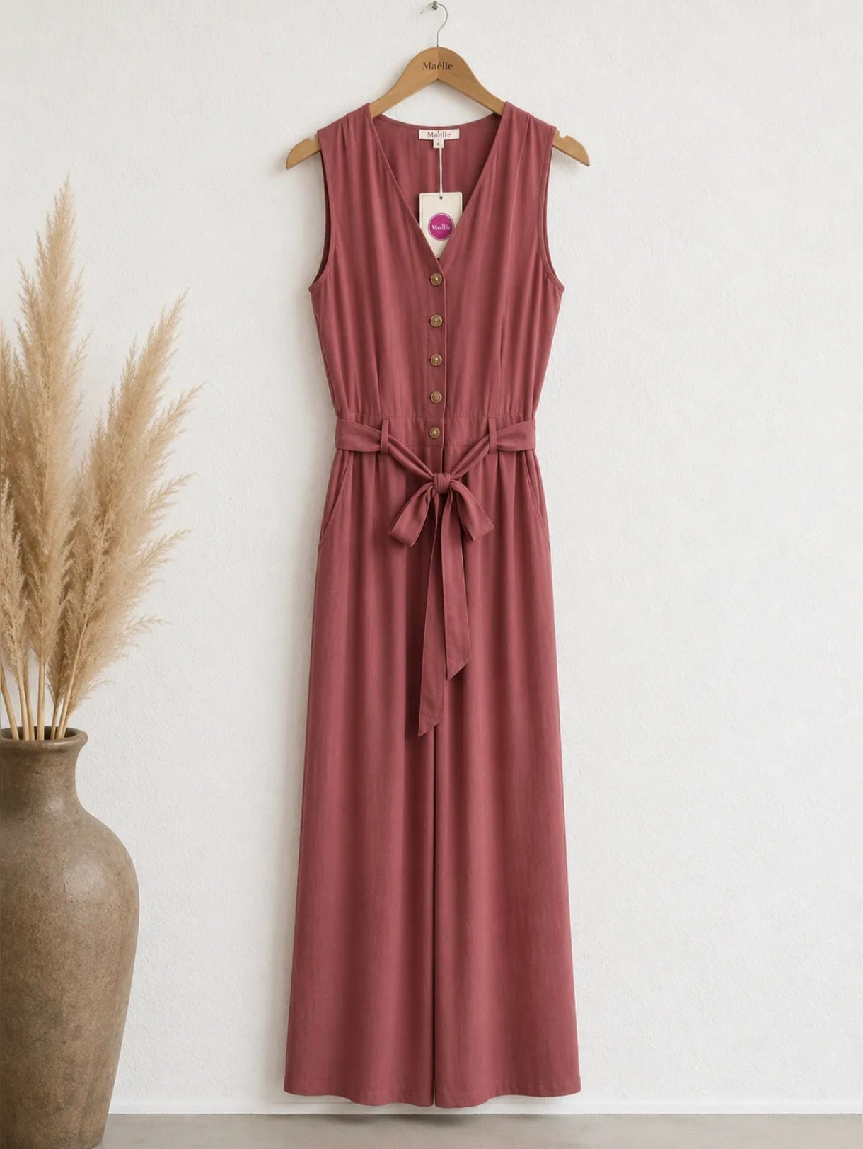 Combi pantalon rose
