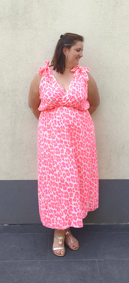 Robe rose fluo