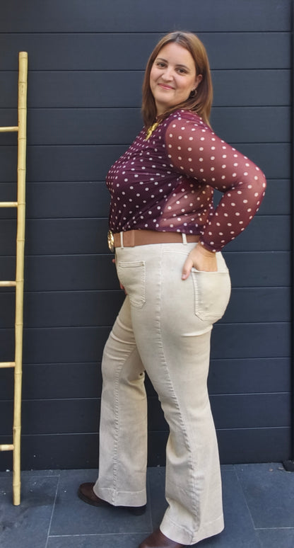 Jean Flare beige