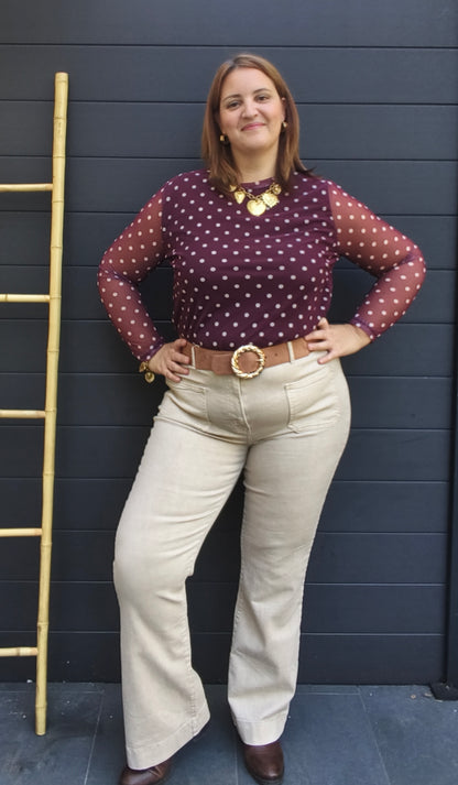 Jean Flare beige