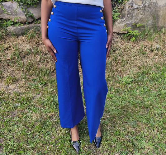 pantalon bleu roi